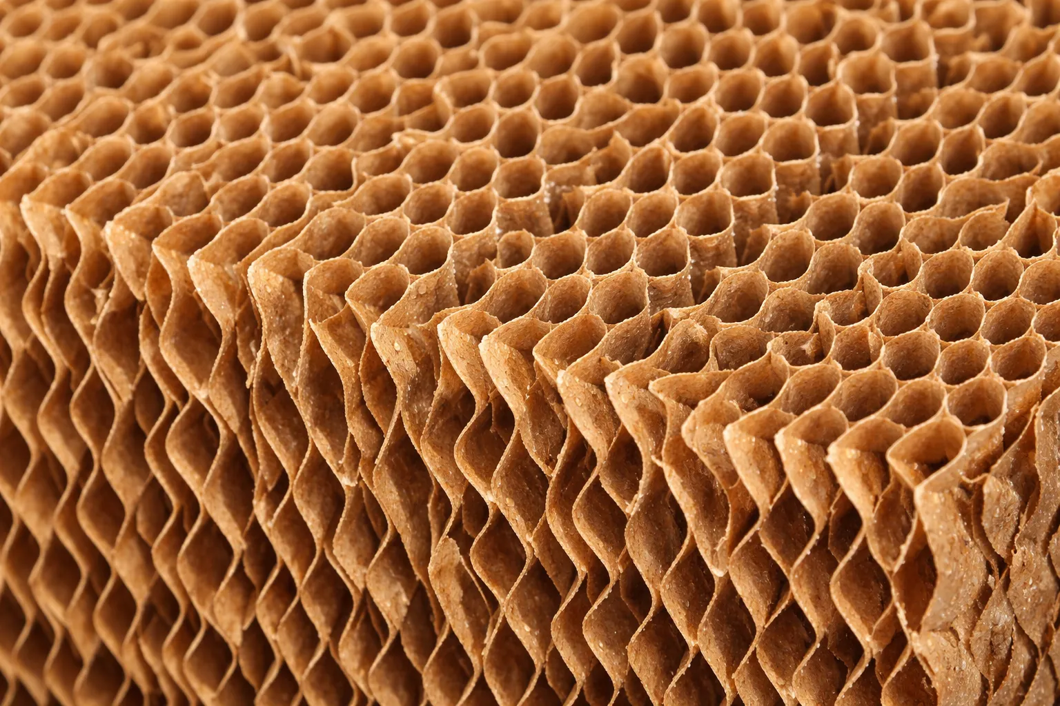 Honeycomb cellulose cooling pads used in modern desert coolers