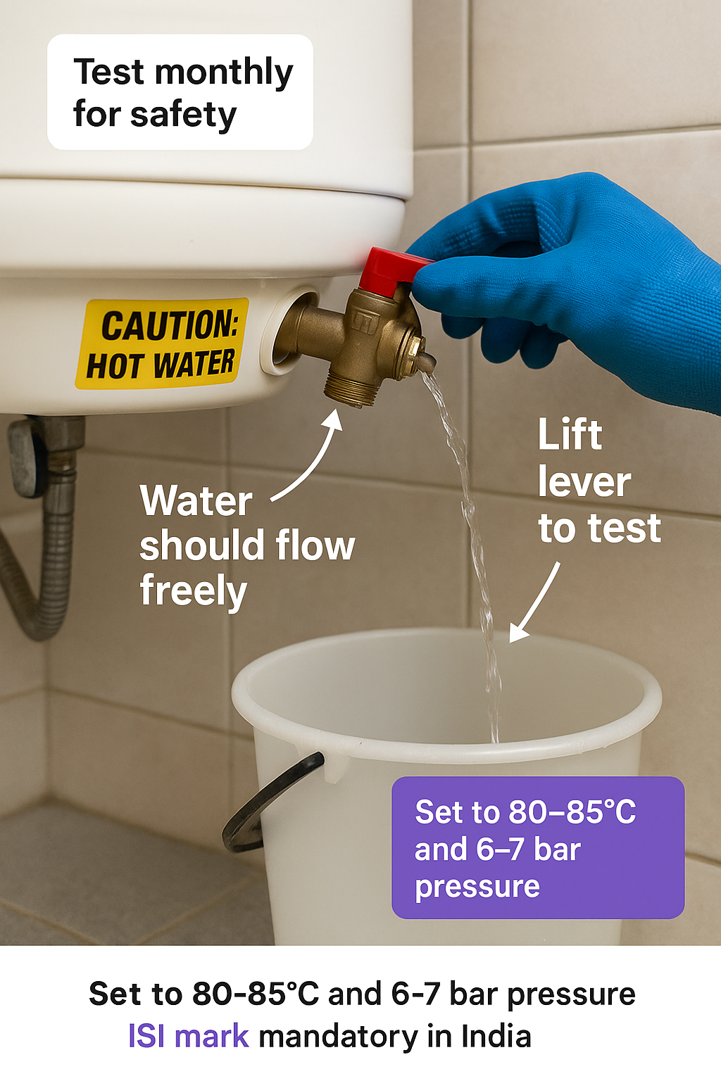 Pressure Relief Valve Maintenance - Safety Testing and Inspection Geyser pressure relief valve inspection and testing for proper operation and safety compliance